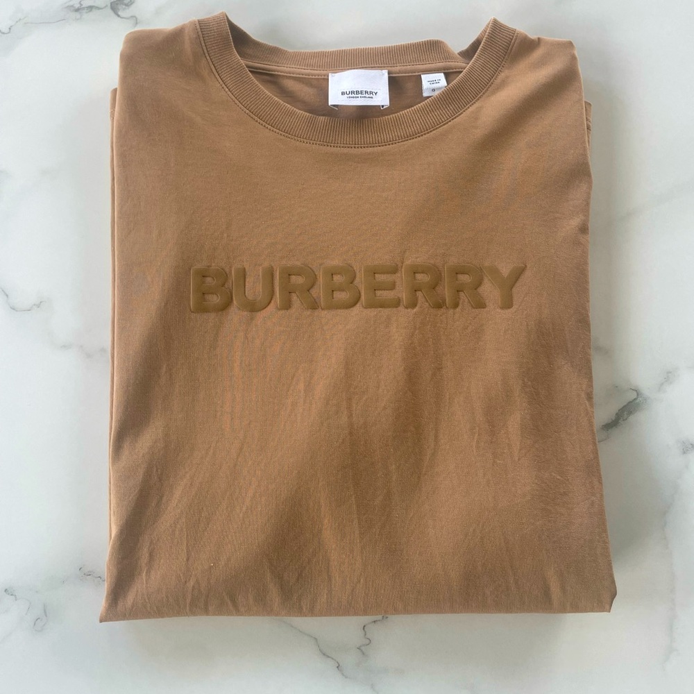 Burberry Logo Cotton T-Shirt Brown
